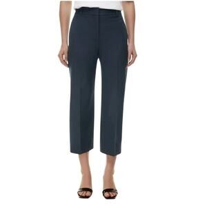 Aritzia Babaton Agency Pant City Cropped Wool Trouser High Rise Pants Navy, 10